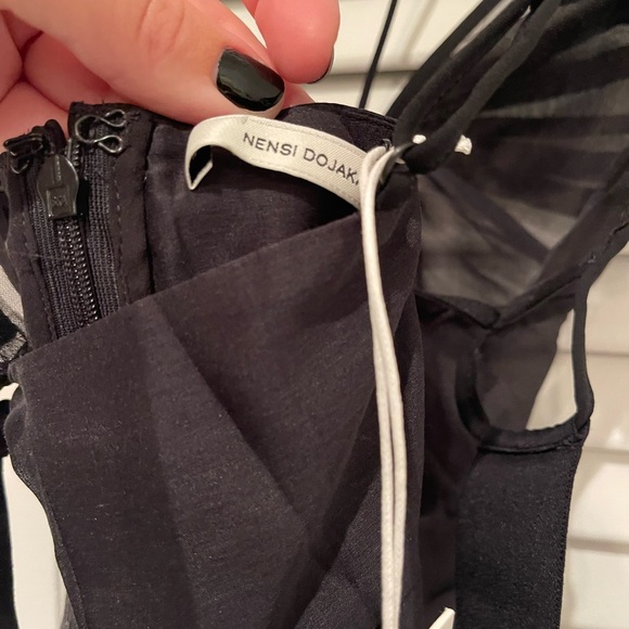 Nensi Dojaka sheer silk maxi dress with side slit - Picture 9 of 10